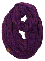 C.C. Cable Knit Infinity Scarf - Confetti
