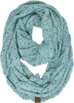 C.C. Cable Knit Infinity Scarf - Confetti