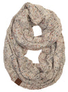 C.C. Cable Knit Infinity Scarf - Confetti