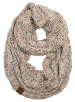 C.C. Cable Knit Infinity Scarf - Confetti