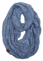 C.C. Cable Knit Infinity Scarf - Confetti