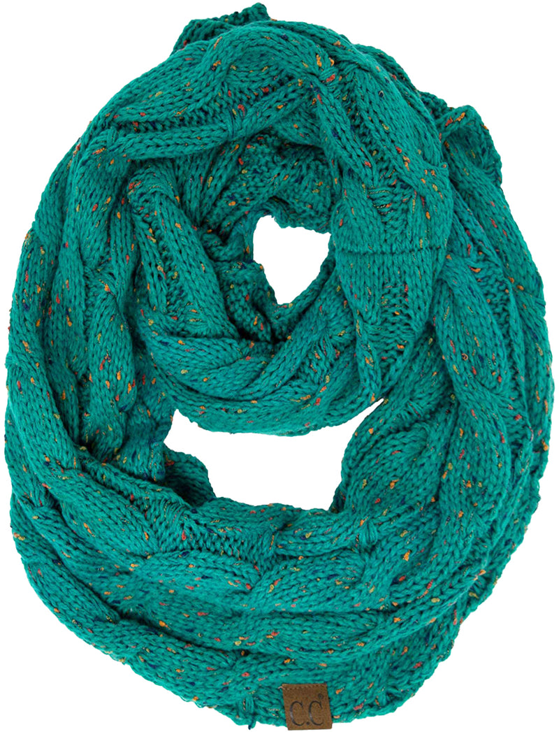 C.C. Cable Knit Infinity Scarf - Confetti