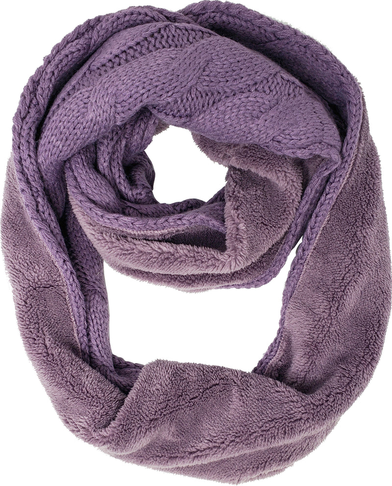 C.C. Cable Knit Infinity Scarf - Fuzzy Lined