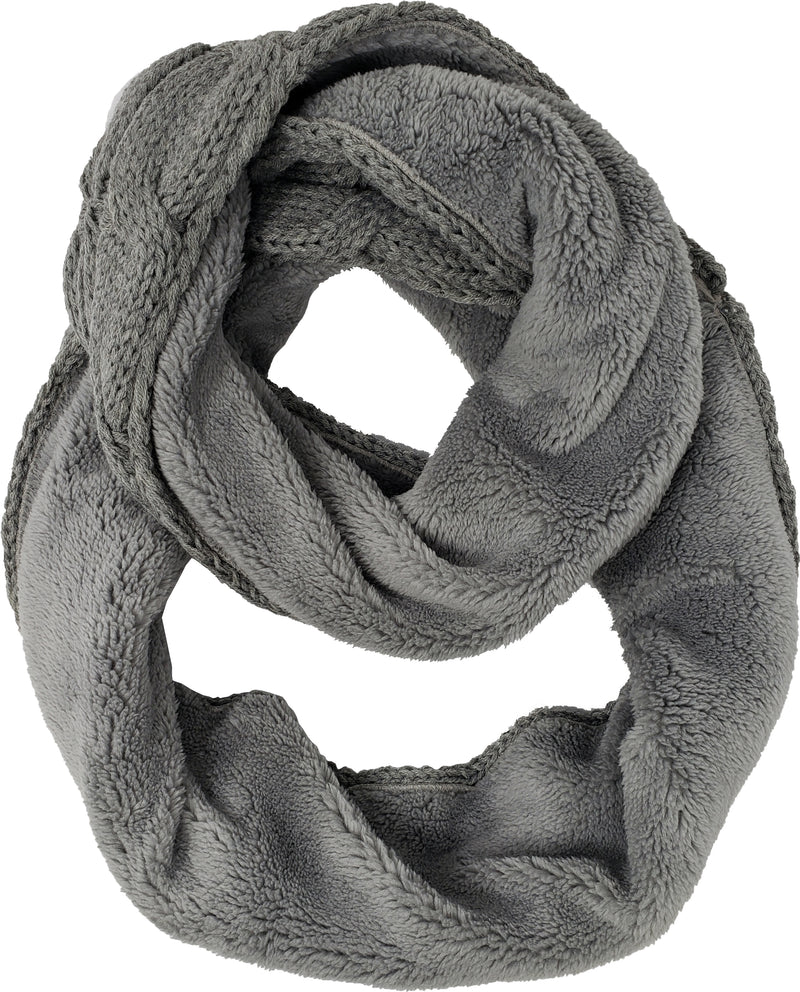 C.C. Cable Knit Infinity Scarf - Fuzzy Lined