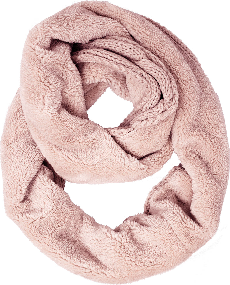 C.C. Cable Knit Infinity Scarf - Fuzzy Lined