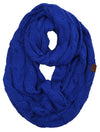 C.C. Cable Knit Infinity Scarf - Solid Colors