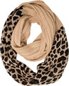 C.C. Cable Knit Infinity Scarf - Leopard