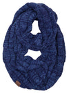 C.C. Cable Knit Infinity Scarf - 2 Tone