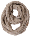 C.C. Cable Knit Infinity Scarf - 2 Tone