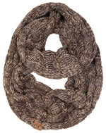 C.C. Cable Knit Infinity Scarf - 4 Tone