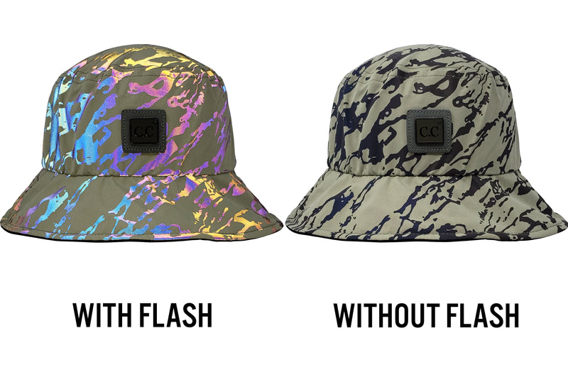 Reflective Bucket Hat - Marble Print