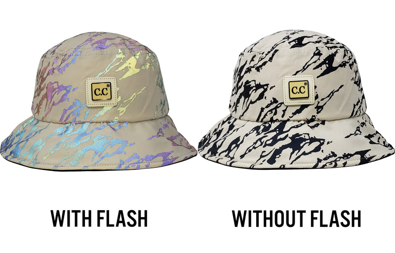 Reflective Bucket Hat - Marble Print