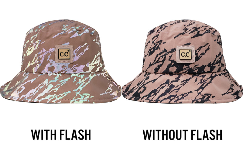 Reflective Bucket Hat - Marble Print