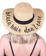 C.C Embroidered Sun Hat - Beach Hair Don't Care