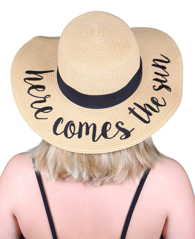 C.C Embroidered Sun Hat - Here Comes the Sun