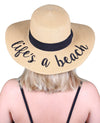 C.C Embroidered Sun Hat - Life's A Beach