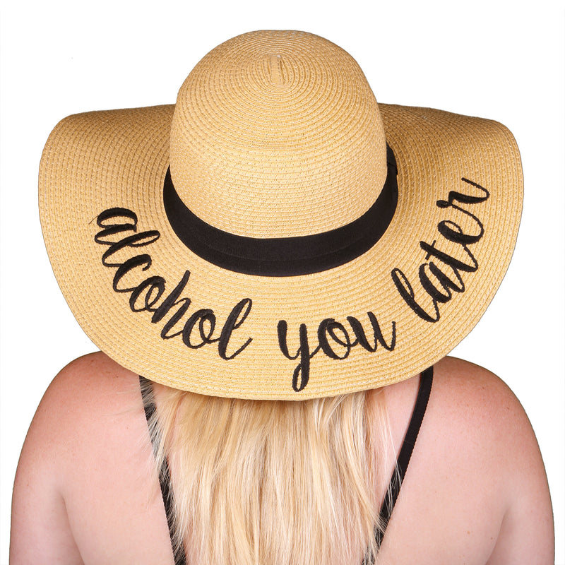 C.C Embroidered Sun Hat - Alcohol You Later