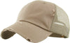 Distressed Trucker Hat - Khaki