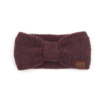 Womens Headwrap Soft Knit Warm Ear Warmer Bow Turban Style Headband