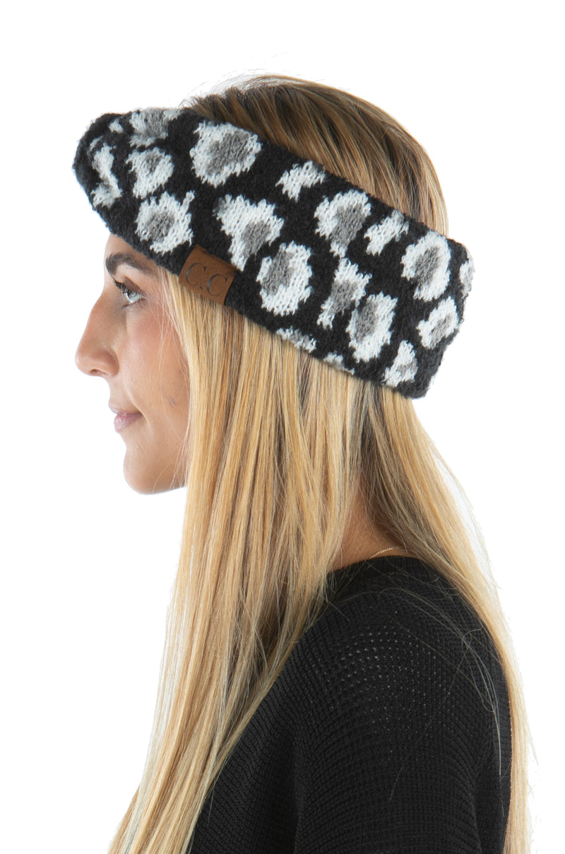 Womens Headwrap Soft Knit Warm Ear Warmer Bow Turban Style Headband