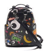 Mini Backpack - Cartoon/Icons (Black)