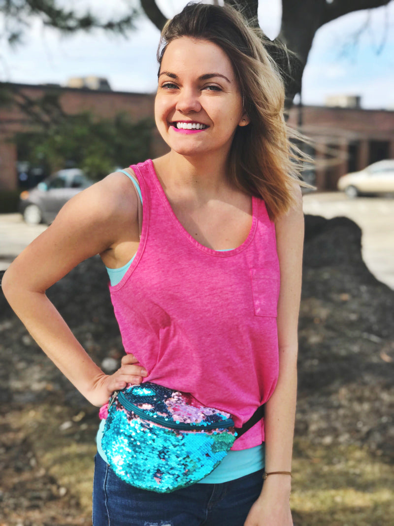 Fanny Pack - Sequin Cotton Candy Mix