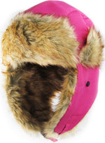 Trapper Hat - Black Faux Fur Water Resistant