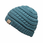 C.C. Kid's Classic Fit Cable Knit Beanie - Solid Colors