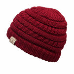 C.C. Kid's Classic Fit Cable Knit Beanie - Solid Colors