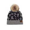 C.C. Faux Fur Pom Hat: Animal Print