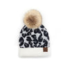 C.C. Faux Fur Pom Hat: Animal Print