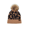 C.C. Faux Fur Pom Hat: Animal Print