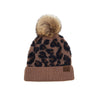 C.C. Faux Fur Pom Hat: Animal Print