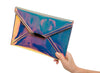 Evening Envelope Clutch - Holographic Pink