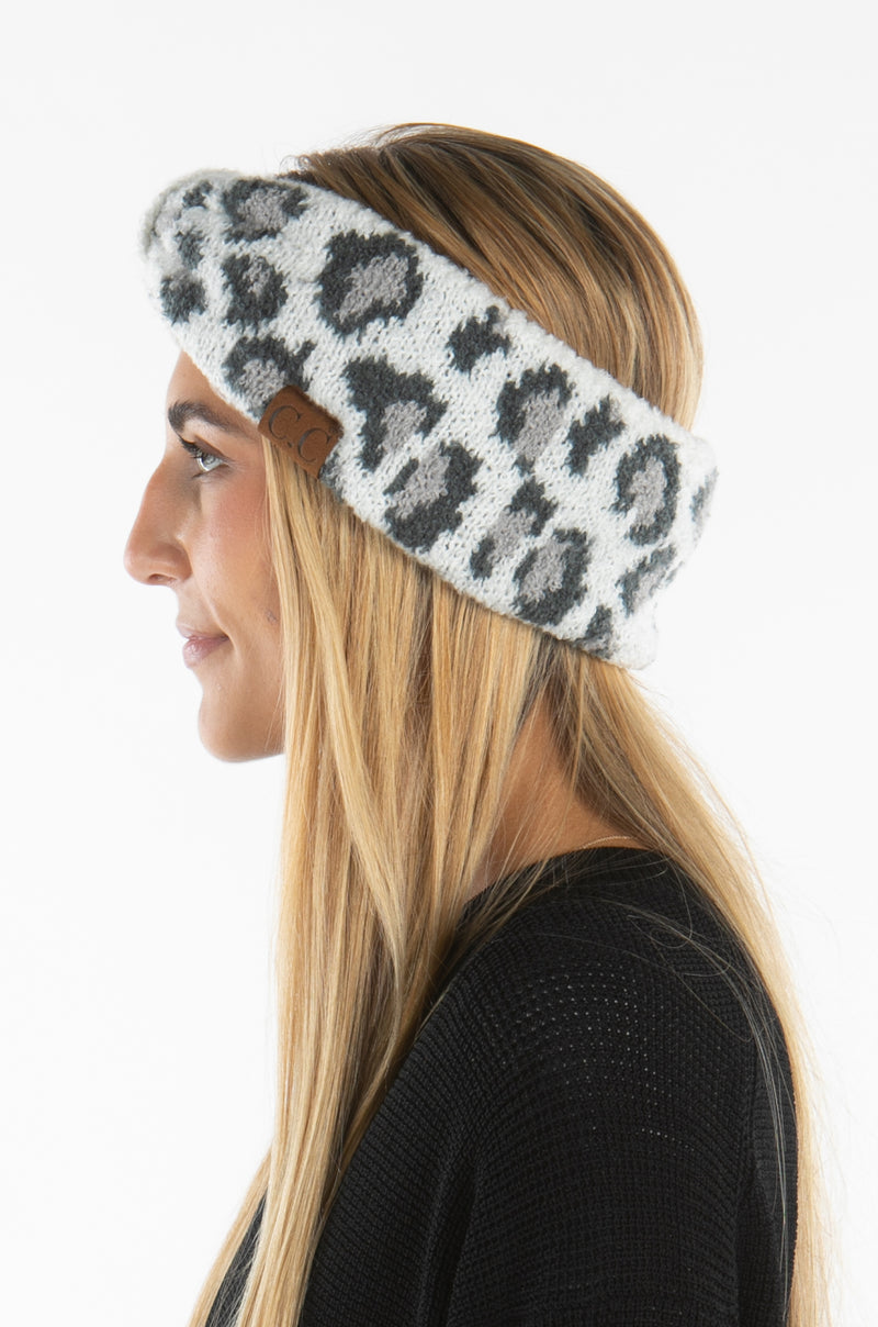 Womens Headwrap Soft Knit Warm Ear Warmer Bow Turban Style Headband