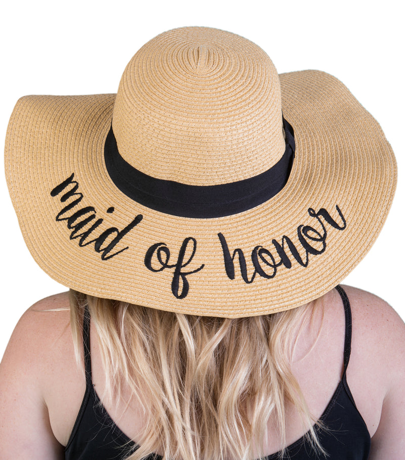 C.C Embroidered Sun Hat - Maid of Honor