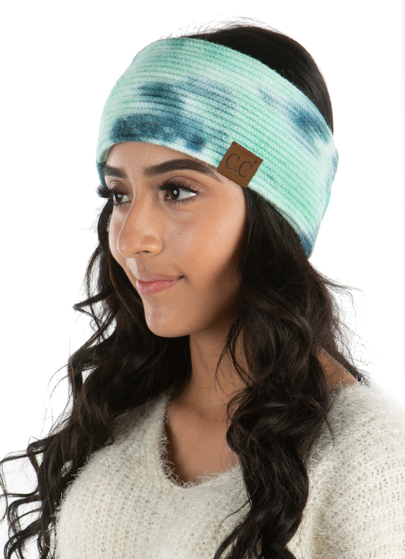 Women's Headwrap Tie Dye Headband Soft Knit Warm Winter Ear Warmer