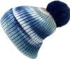 Tie Dye Faux Fur Colored Pom Beanie