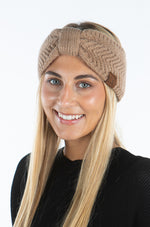 Womens Headwrap Soft Knit Warm Ear Warmer Bow Turban Style Headband