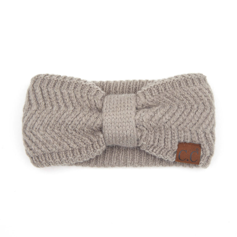 Womens Headwrap Soft Knit Warm Ear Warmer Bow Turban Style Headband