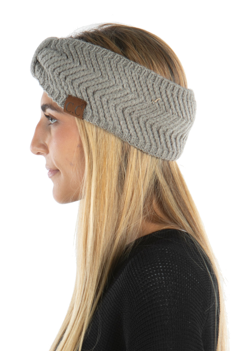 Womens Headwrap Soft Knit Warm Ear Warmer Bow Turban Style Headband