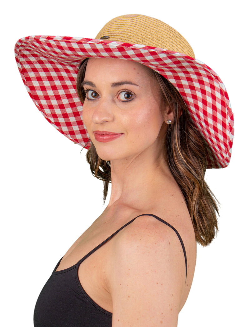 Fabric Brim Sun Hat