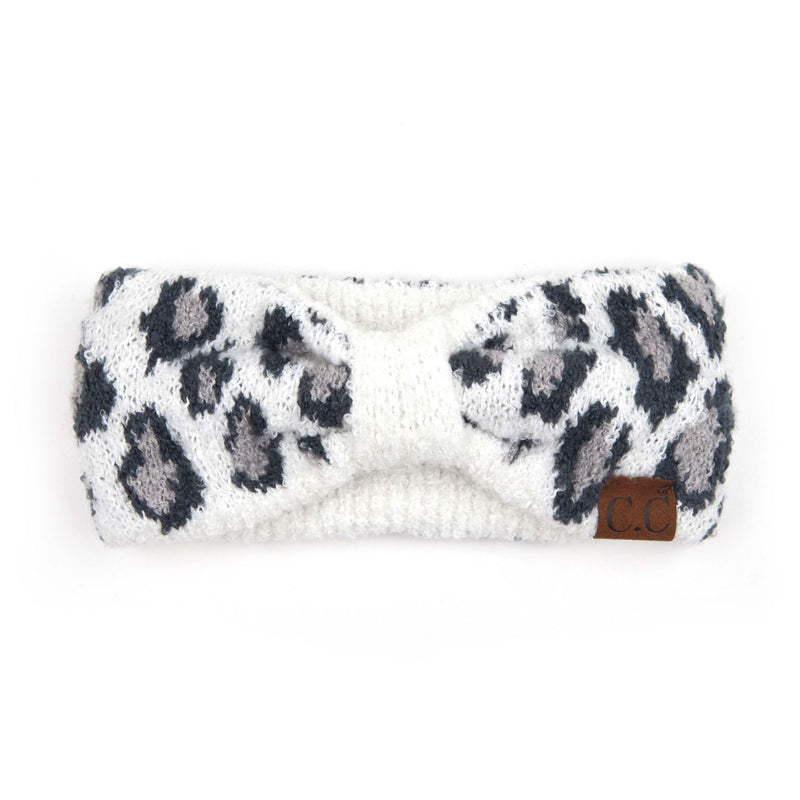 Womens Headwrap Soft Knit Warm Ear Warmer Bow Turban Style Headband